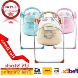 Electric Rocker Baby Swing Infant Portable Cradle Bouncer Se